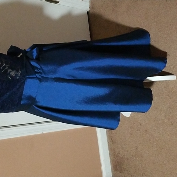 Vintage. BLUE S prom dress.  Large - Picture 6 of 8
